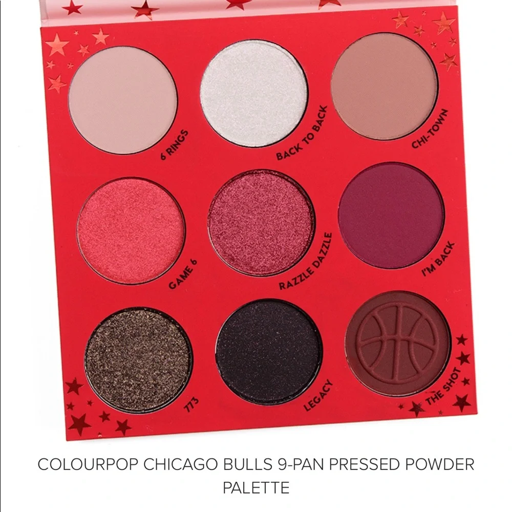 ColourPop x NBA Chicago Bulls Eyeshadow Palette LE NIB